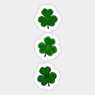 Three Clovers, pixel art Sticker